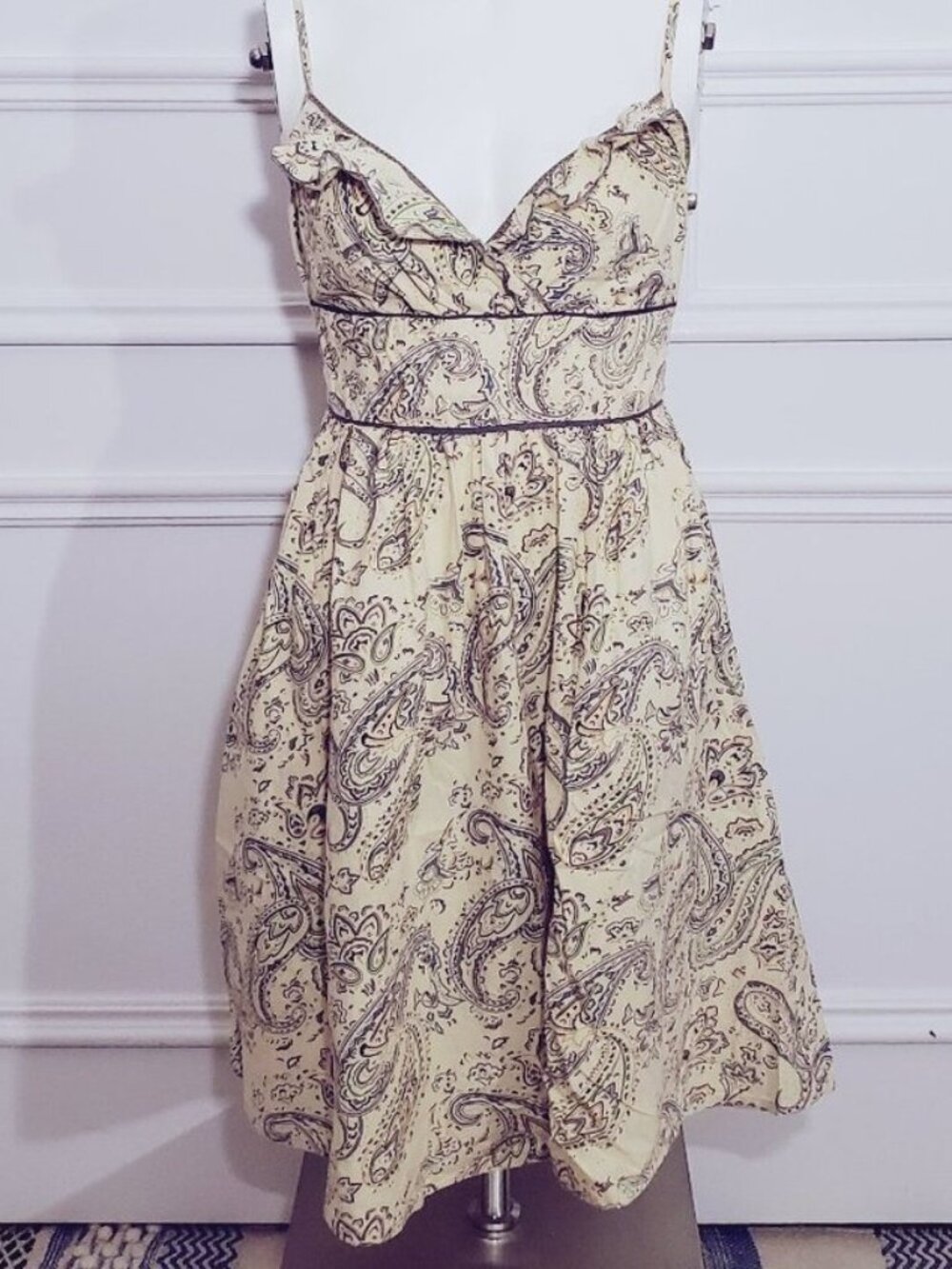 Vintage Cotton Flutter 60s Bandana Paisley Dress